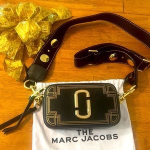 Marc Jacobs The Snapshot Gilded Leather Small Camera Bag Crossbody Rare